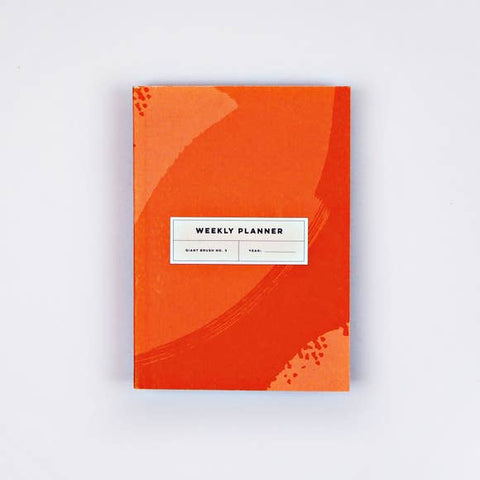 Pocket Weekly Planner: Orange Brush - 11:11 Supply