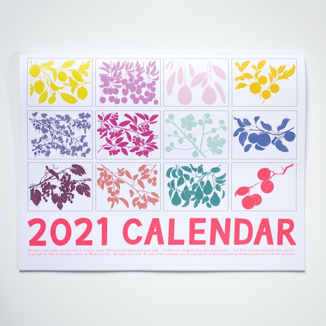 2021 Colorful Fruit Wall Calendar - 11:11 Supply