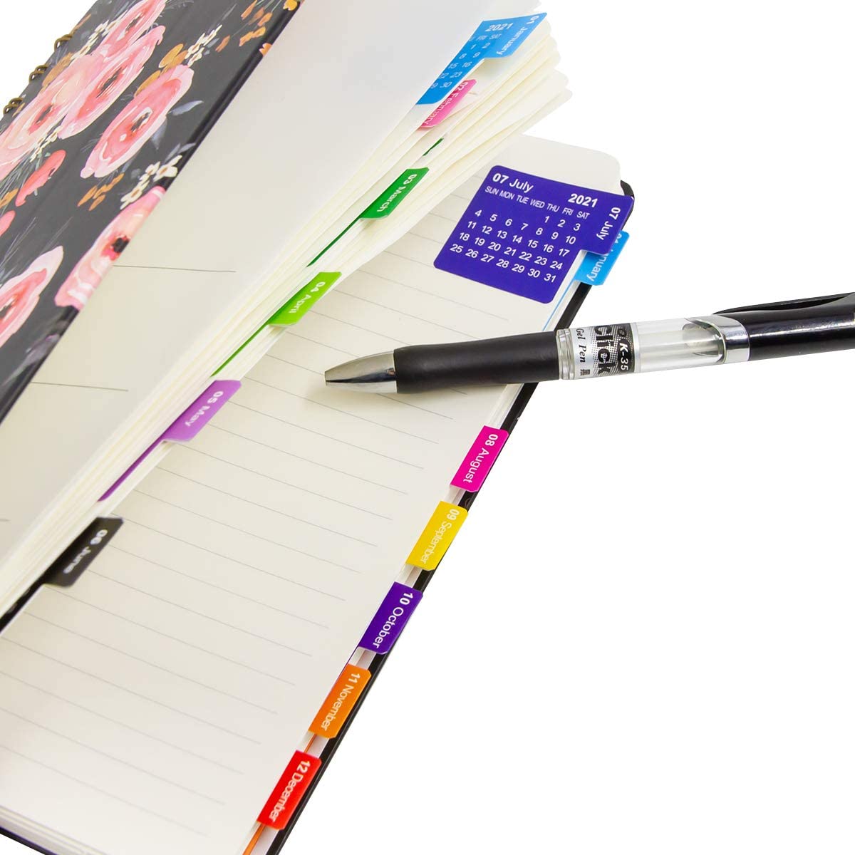 2021 Monthly Calendar Tabs - 11:11 Supply